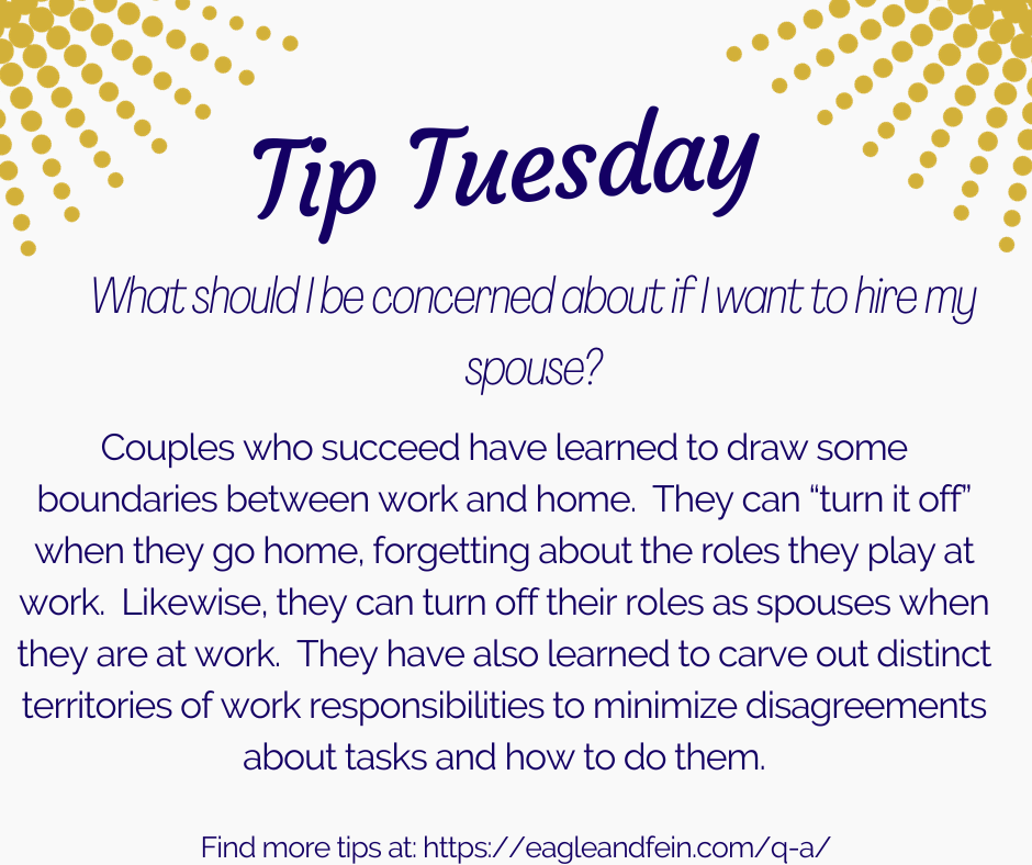 Tip Tuesday - Eagle & Fein